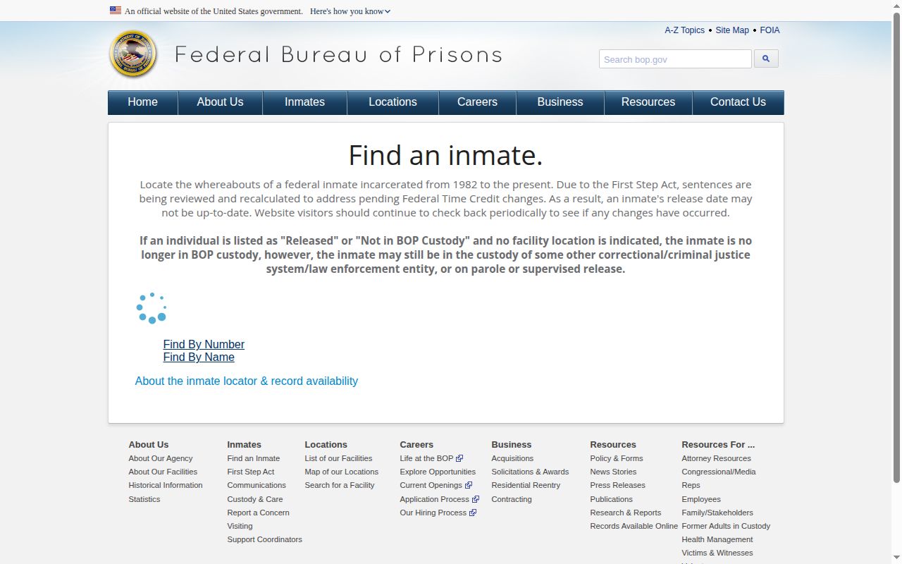 Federal Bureau of Prisons release search for a person connected to Pitt County