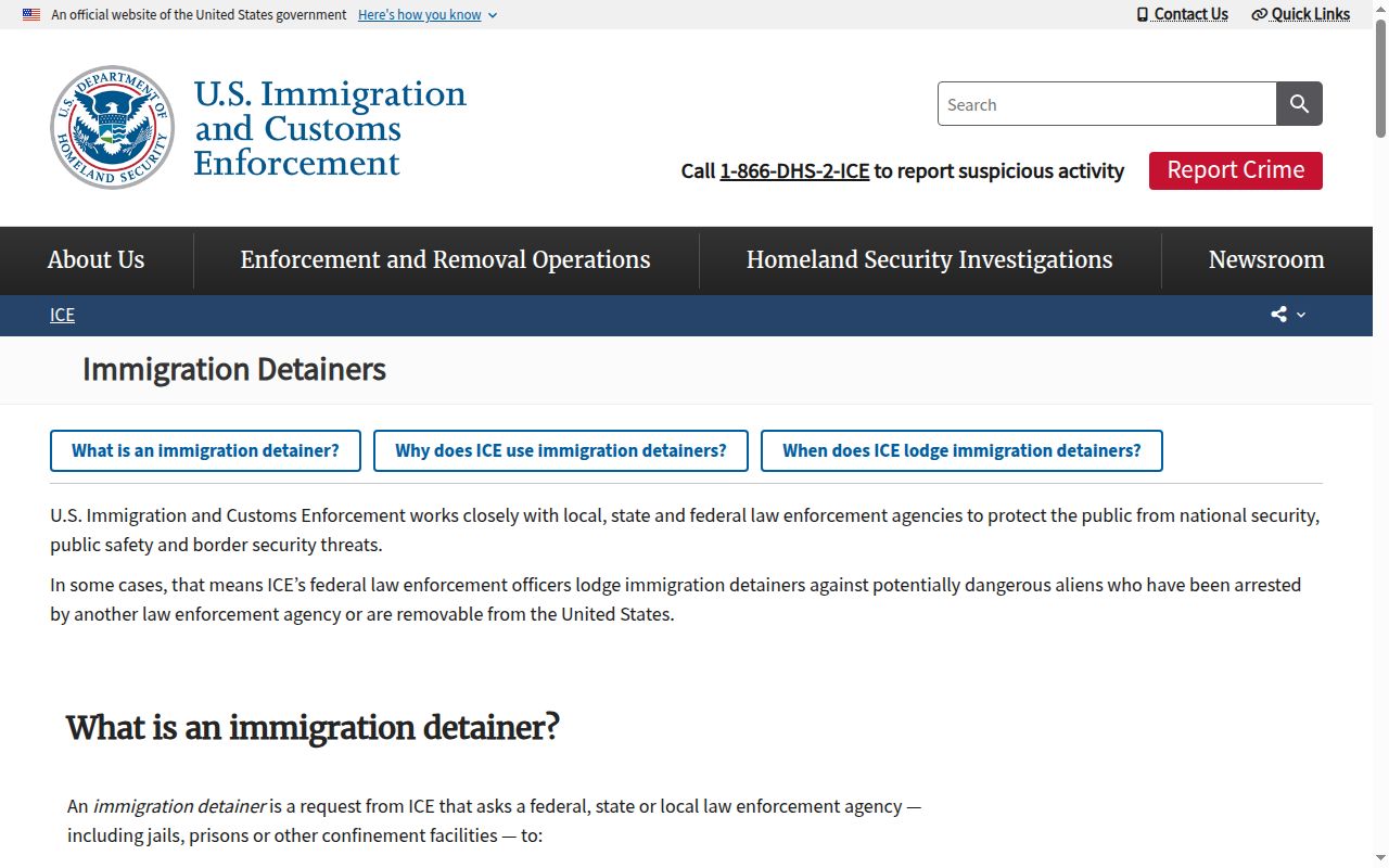 ICE detainer and transfer explanation for Pitt County jail releases