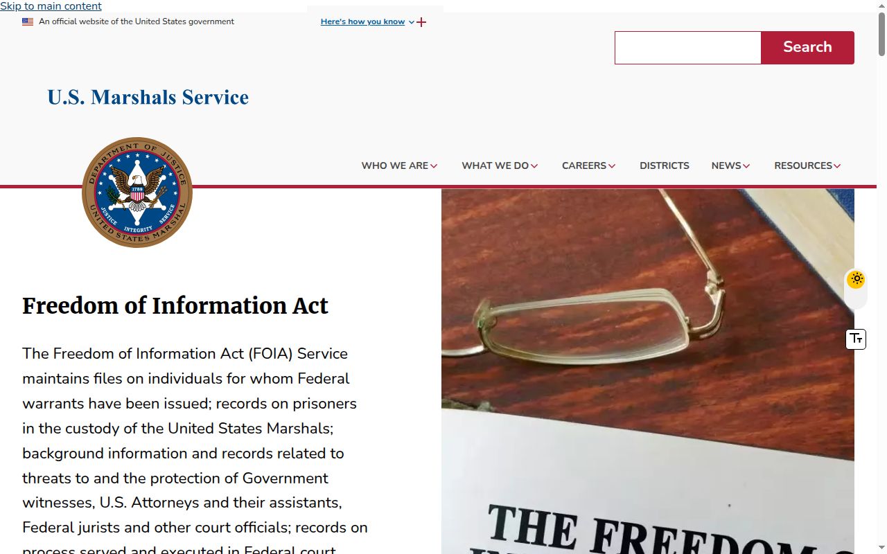 USMS prisoner custody record and FOIA fallback for Pitt County transfers