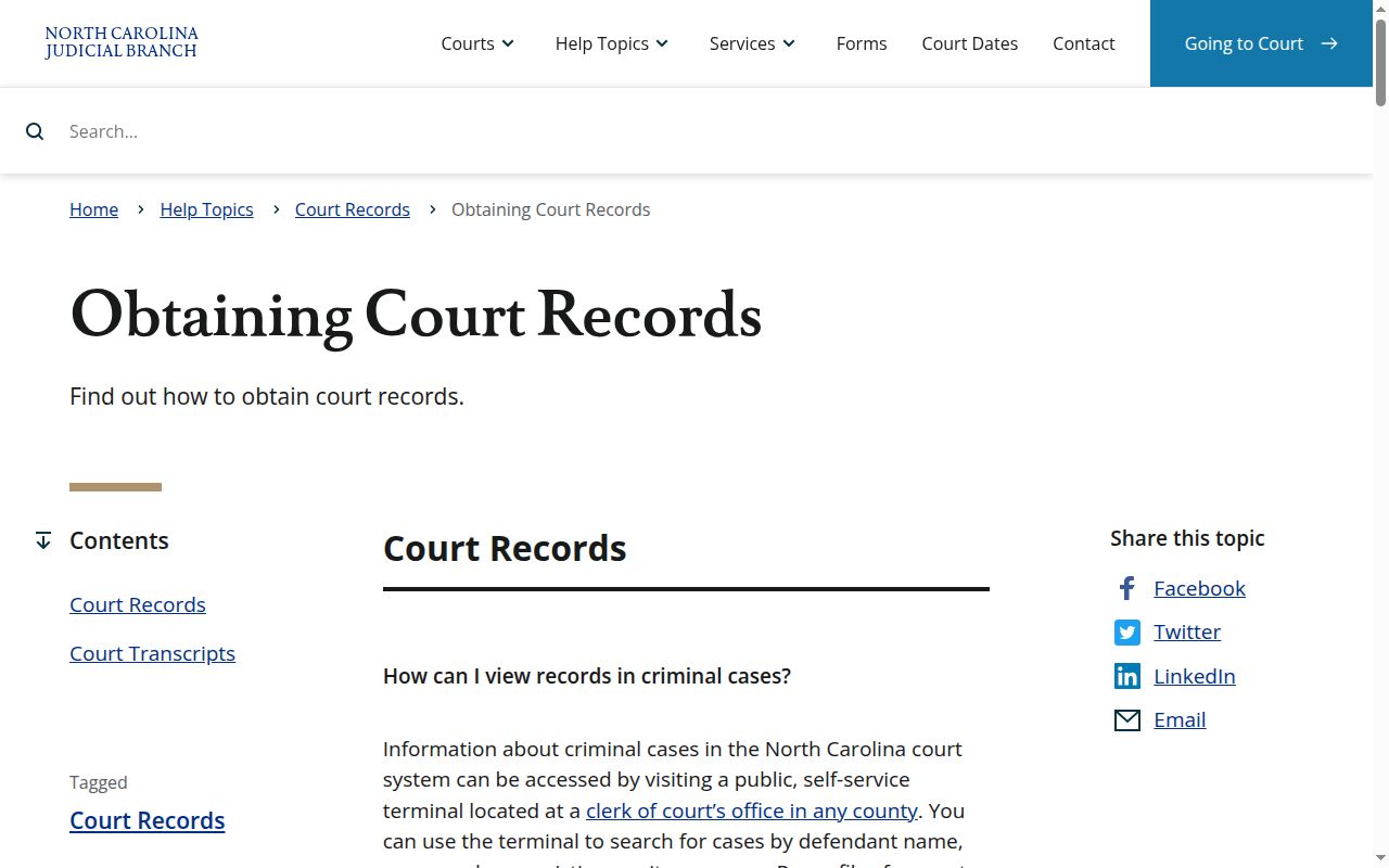 North Carolina court record guidance for authorized Pitt juvenile release inquiries