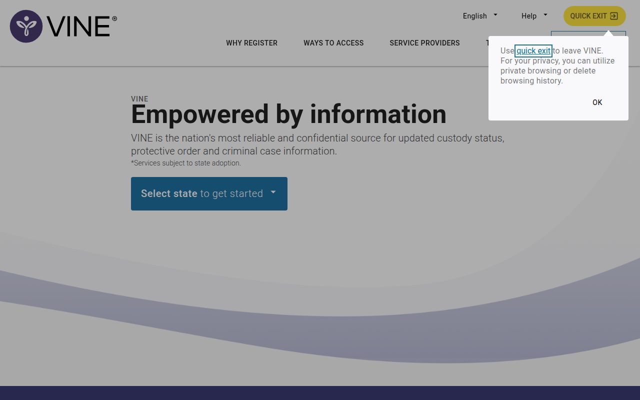 Pitt County VINELink inmate search for release records