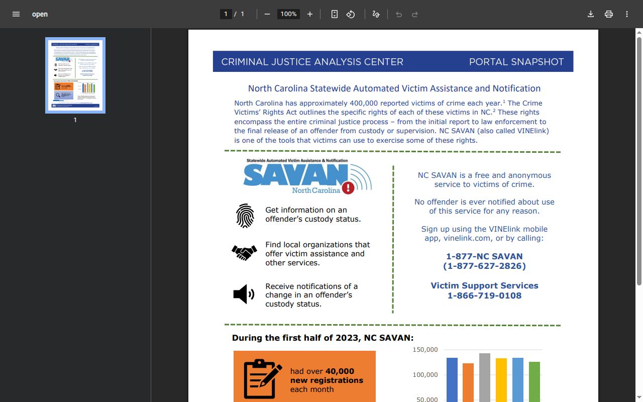 North Carolina SAVAN service for Pitt County release notifications